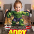 Personalized Baby Hulk Blanket – Custom Name & Date – Superhero Fleece Blanket Gift
